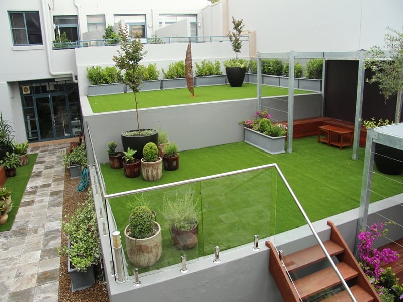 modern two storey landscaping design