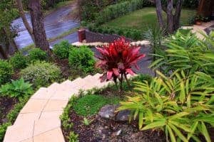 stepped landscaping hilly garden